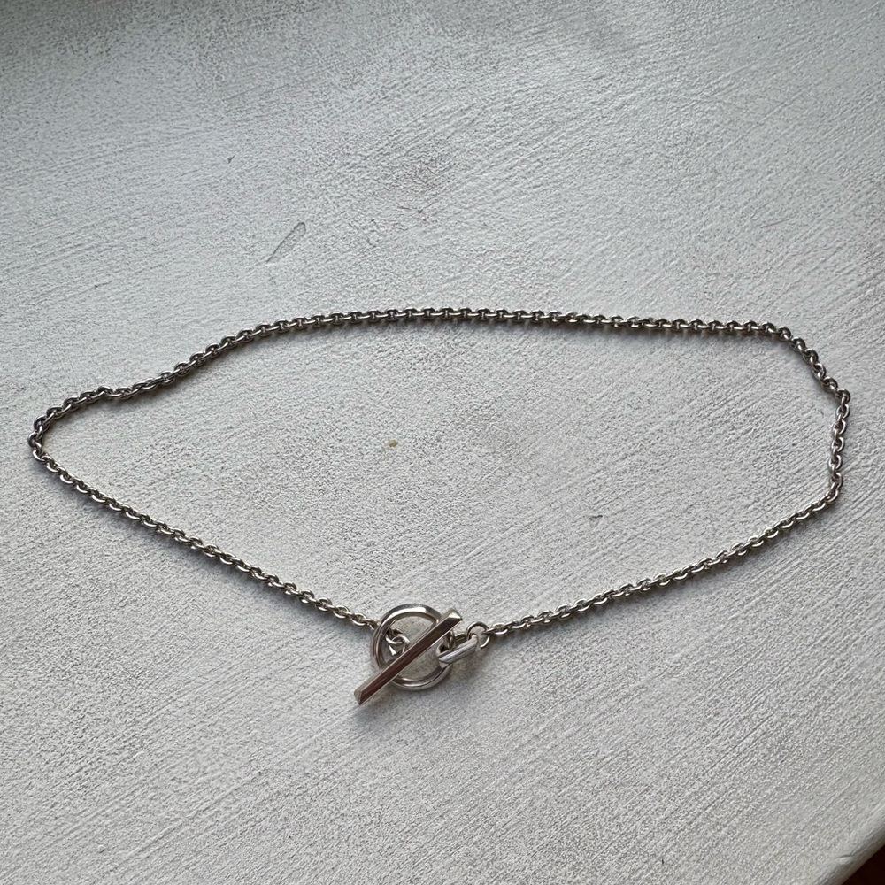 Eddie Borgo Silver Chain Necklace with Toggle Clasp
